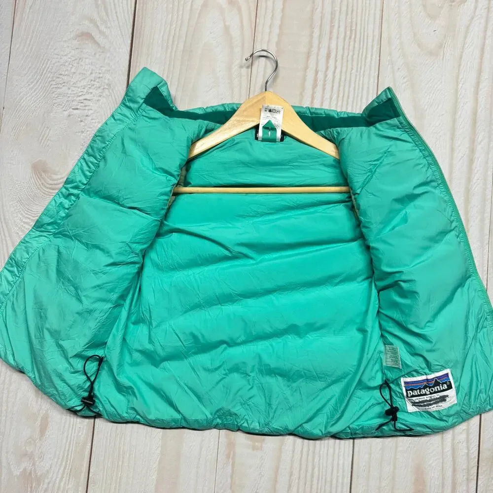 Patagonia Girls Hi-Loft Goose Down 600 Fill Insulated Puffer Vest Size S (8)
